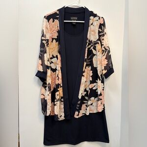 Enfocus Studio Navy and Floral Dress